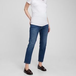 NEW Maternity True Waistband Full Panel Cheeky Straight Jeans